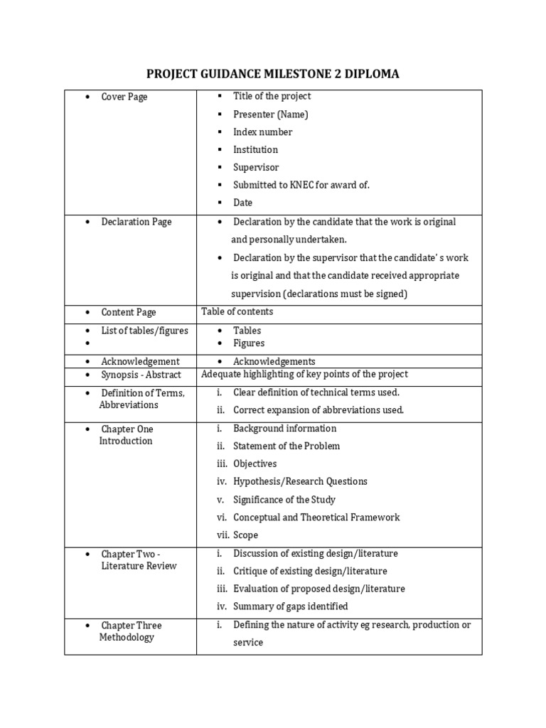 Diploma Project Guidance On Milestone 2 & 3 | PDF | Conceptual Model ...