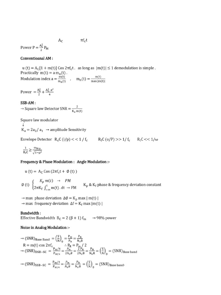 ECE Formulas and Concepts Overview | PDF | Matrix (Mathematics) | Flux