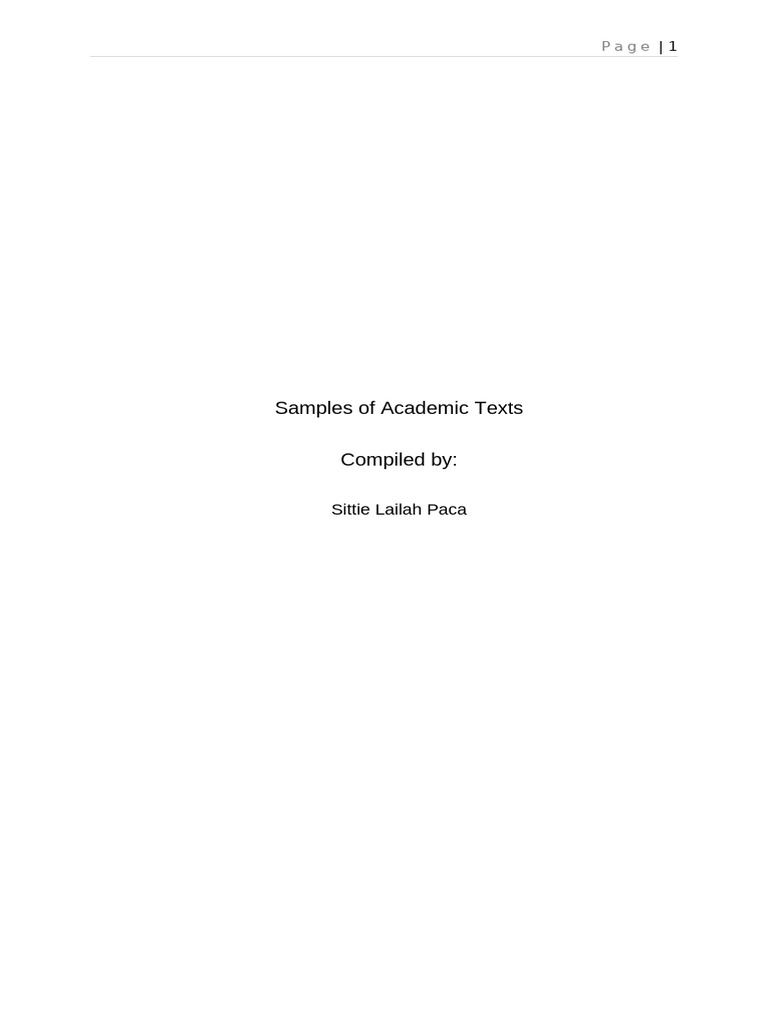 SITTIE LAILAH-SAMPLES OF ACADEMIC TEXT | PDF | Educational Technology ...