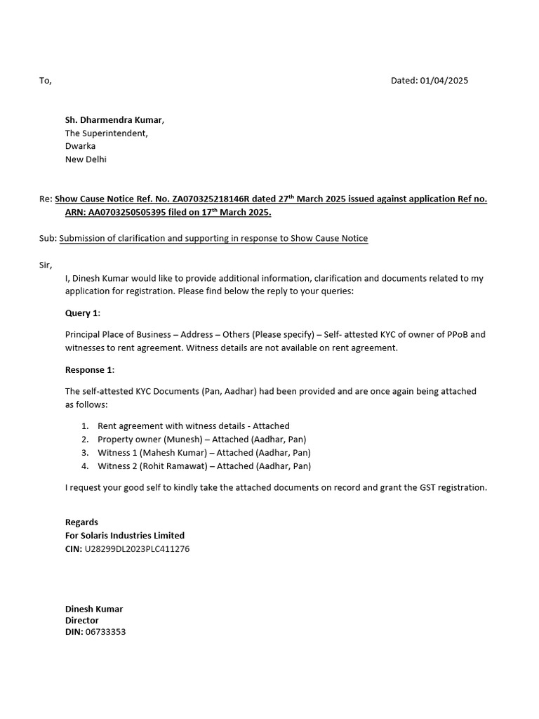 Clarification Note | PDF