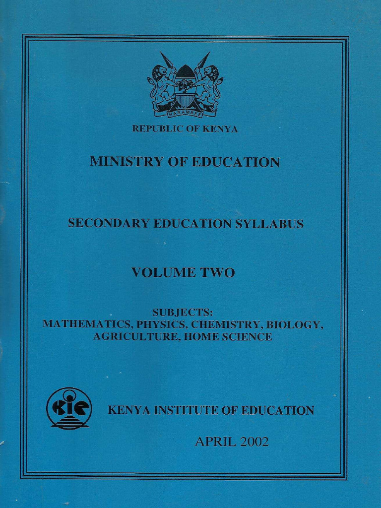 Kicd Syllabus 2002 Vol 2 | PDF | Learning | Mathematics