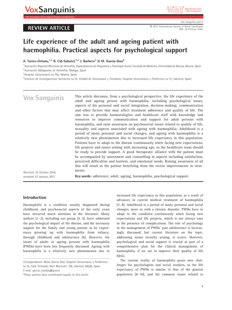 Life Experience of The Adult and Ageing Patient With | PDF | Chronic ...