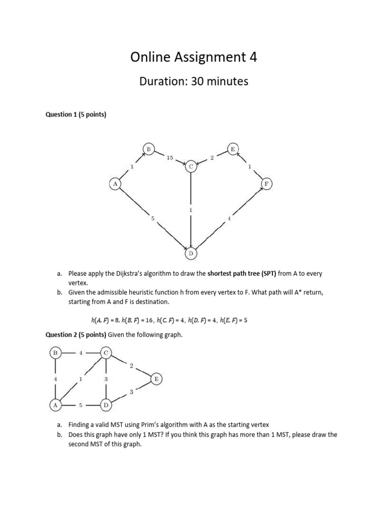 Online Assignment 4 | PDF