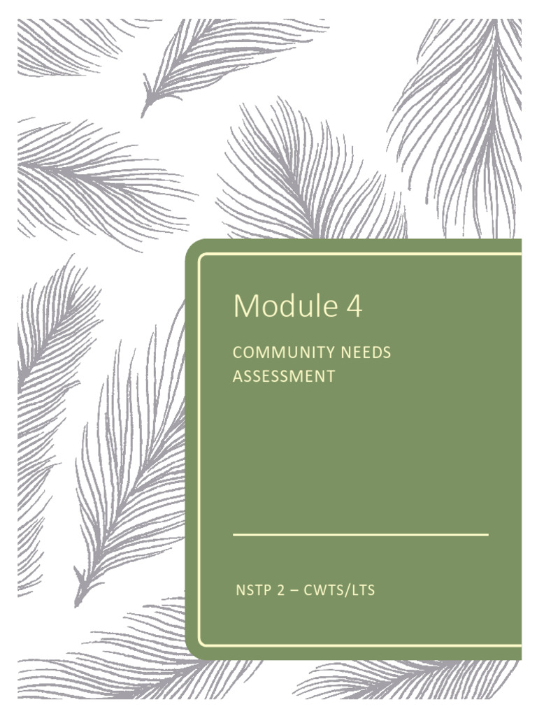 Community Needs Assessment Guide | PDF | Survey Methodology | Questionnaire