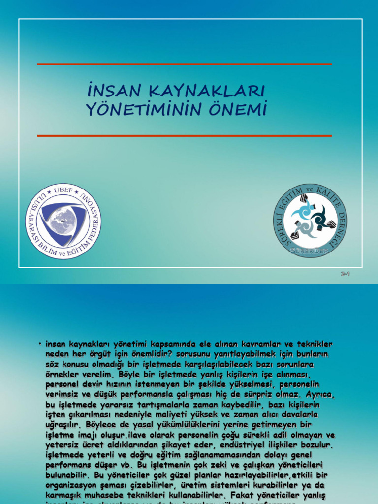 2 - İnsan Kaynaklari Yöneti̇mi̇ni̇n Önemi̇ | PDF