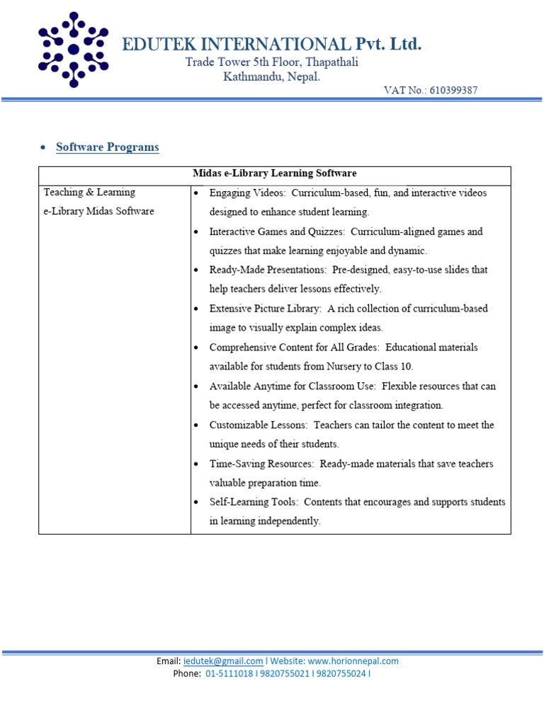 Midas E-Library Learning Software | PDF | Teachers | Pedagogy