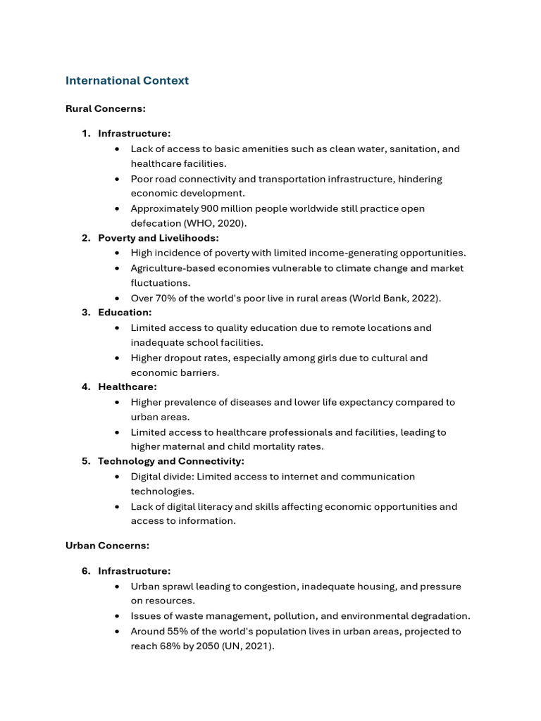 Rural and Urban Challenges Overview | PDF | Cost Of Living | Infrastructure