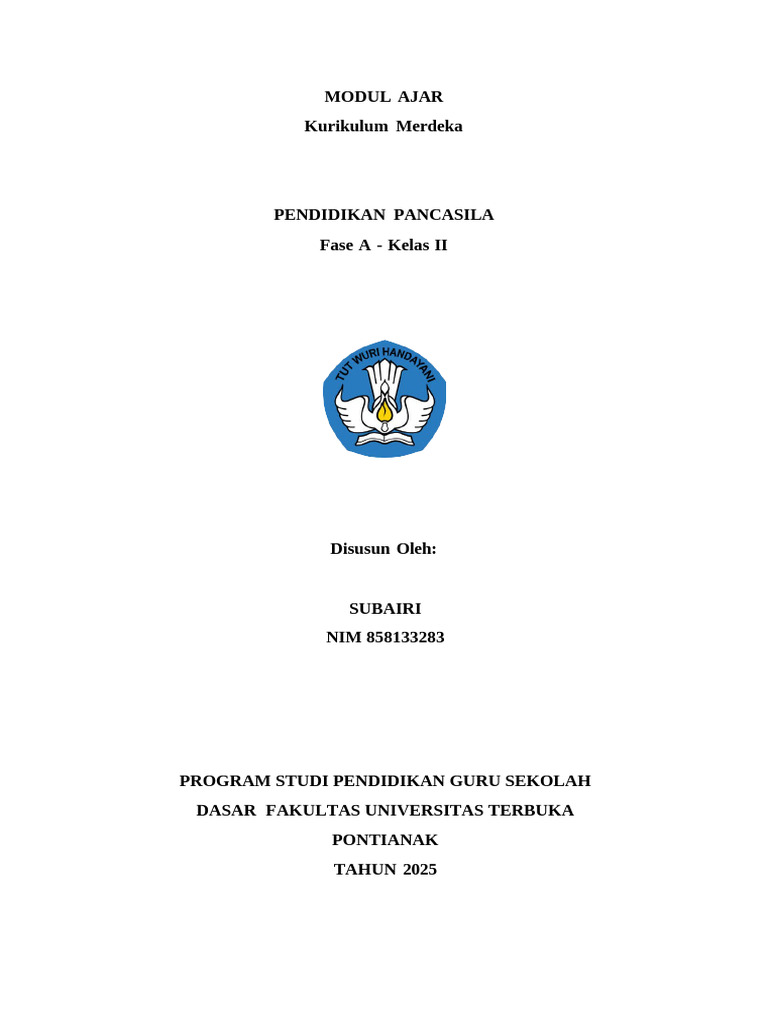 Modul Ajar Pendidikan Pancasila Kelas II | PDF