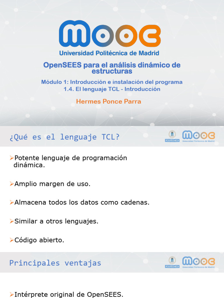Introducción al lenguaje TCL en OpenSEES | PDF