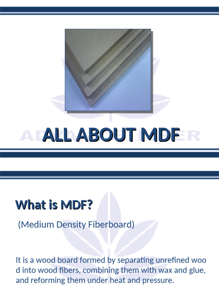 MDF Wood: Description and Uses | PDF | Wood | Materials