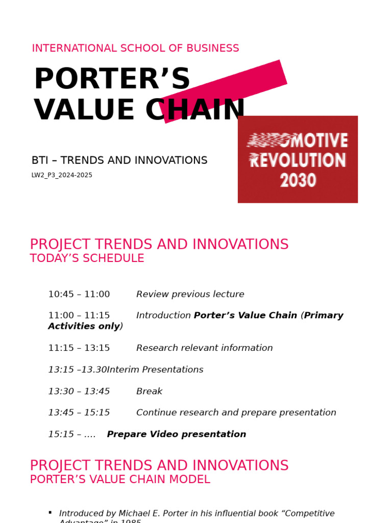 Innovations in Porter's Value Chain | PDF | Business | Economies