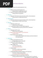 Organic Chem Identification Reactions