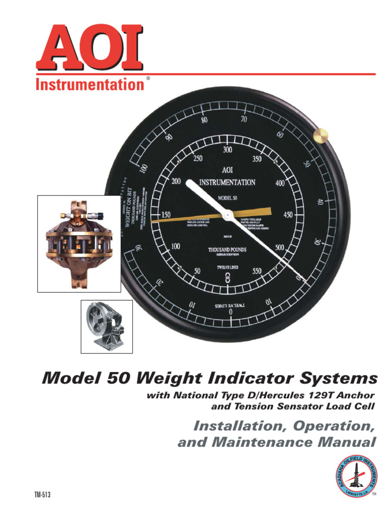 Model 50 Weight Indicator Manual | PDF | Anchor | Buoyancy