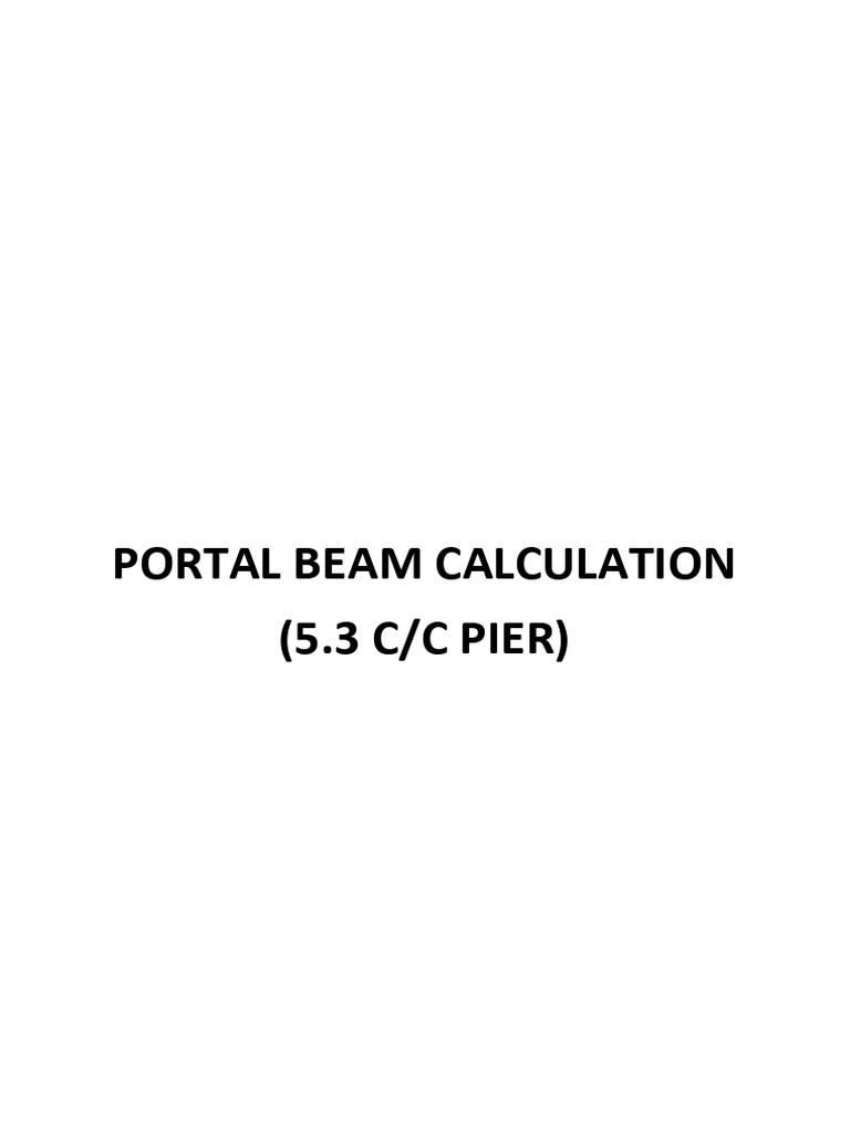 Portal Beam Corbel Design Calculations | PDF | Beam (Structure) | Bending