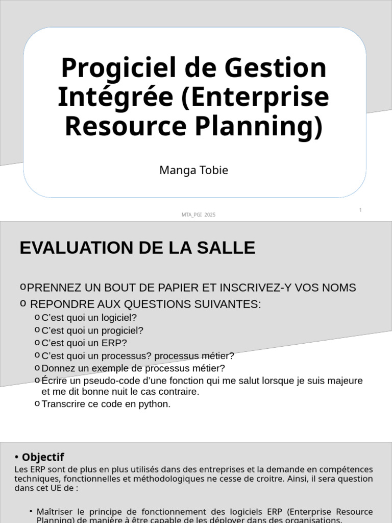 Comprendre les ERP et leur Utilité | PDF | Progiciel de gestion intégré ...