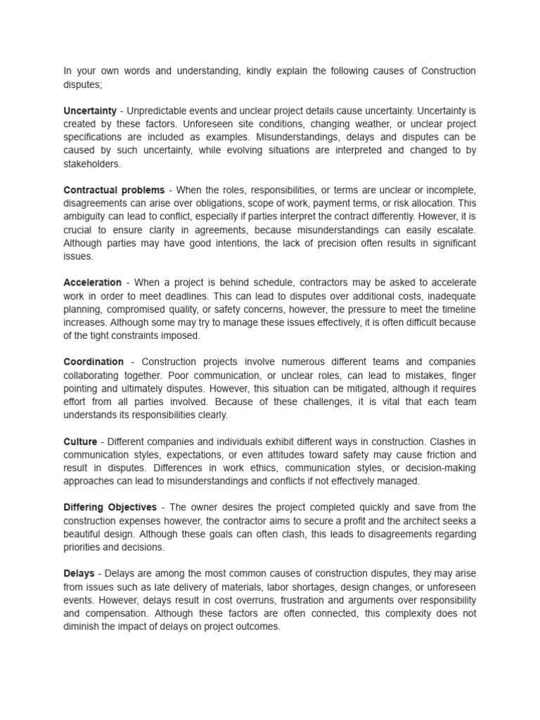Construction Management Disputes | PDF | Mediation | Negotiation