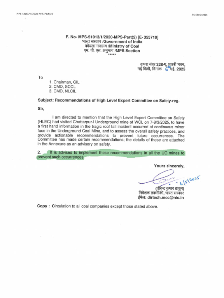 Letter To Coal Companies | PDF
