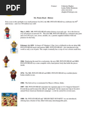 Mr. Potato Head timeline