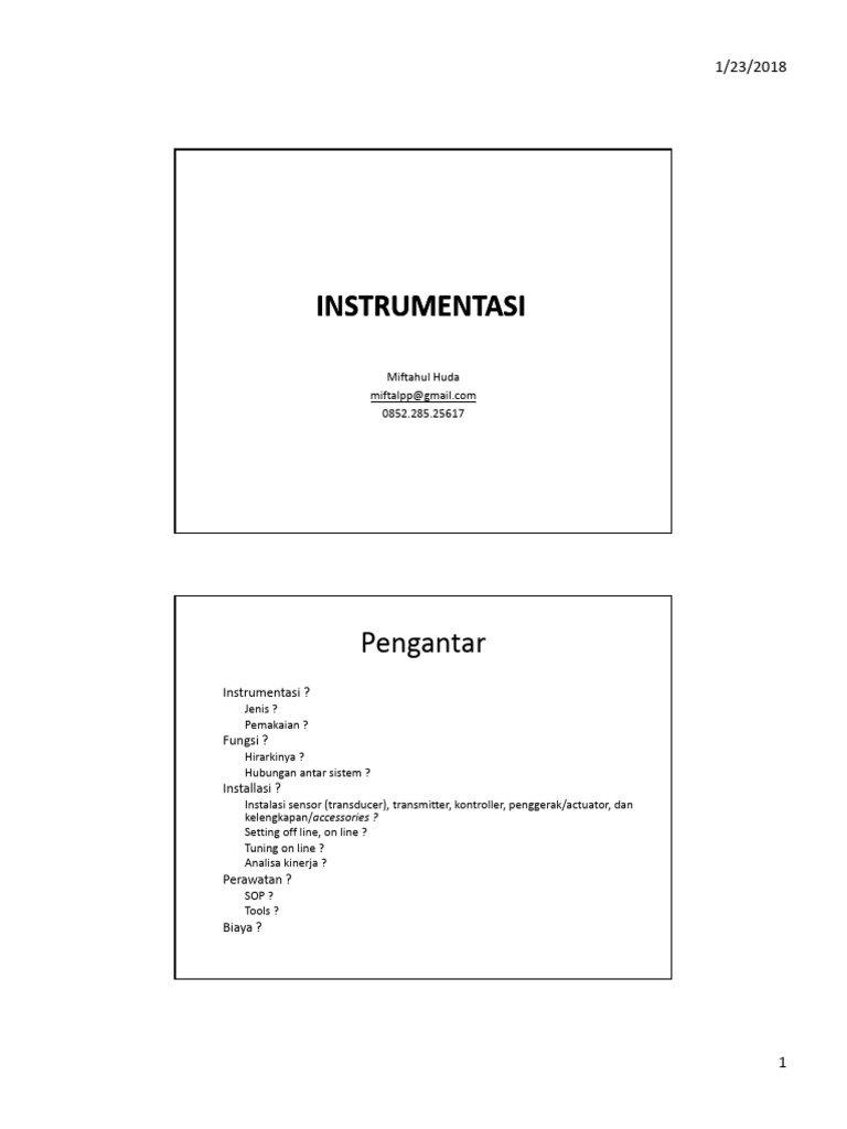 Panduan Lengkap Instrumentasi Proses | PDF