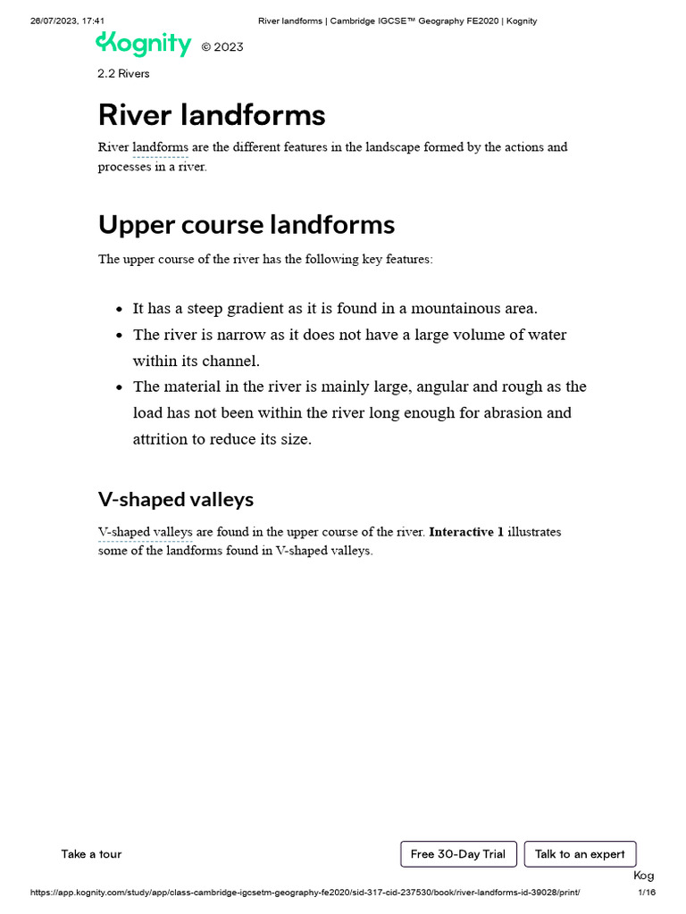 2.5river Landforms - Cambridge IGCSE™ Geography FE2020 - Kognity | PDF ...