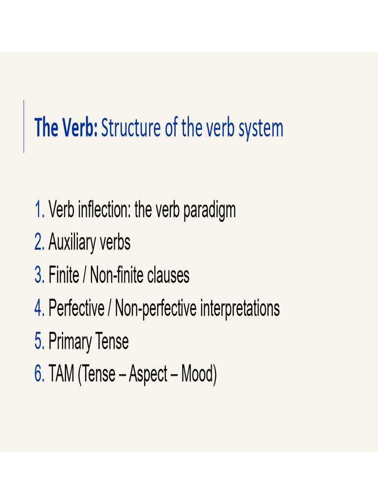 Understanding English Verb Inflection | PDF | Verb | Grammatical Tense