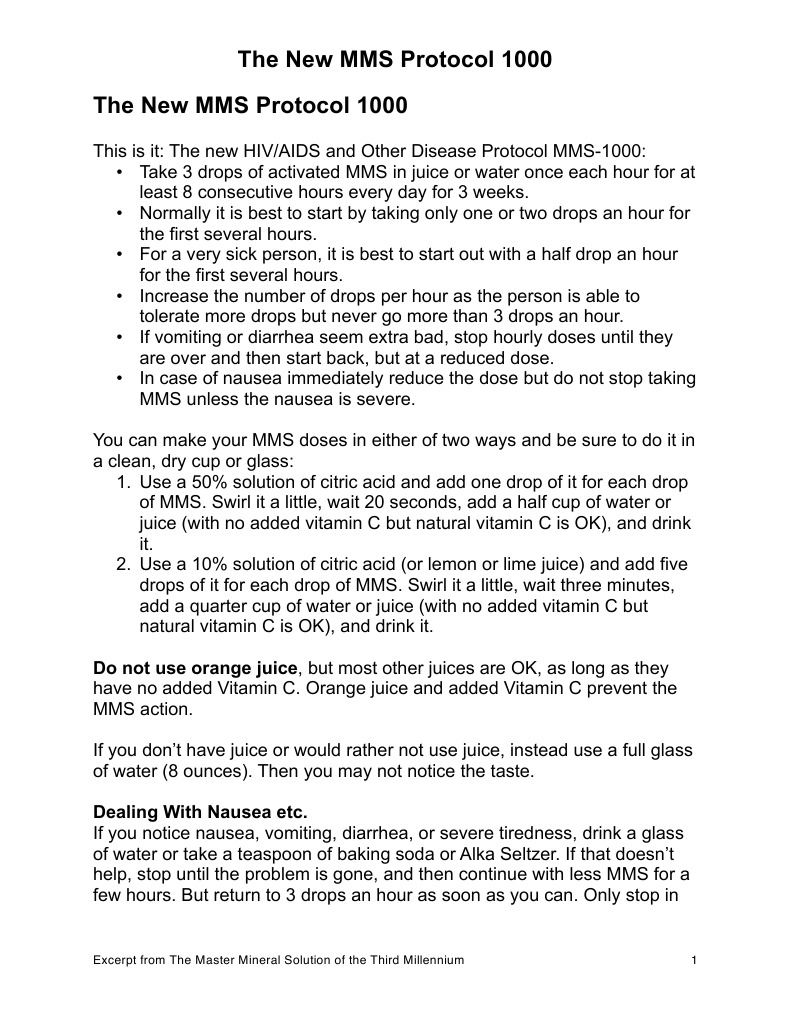 MMS Protocol 1000 | PDF