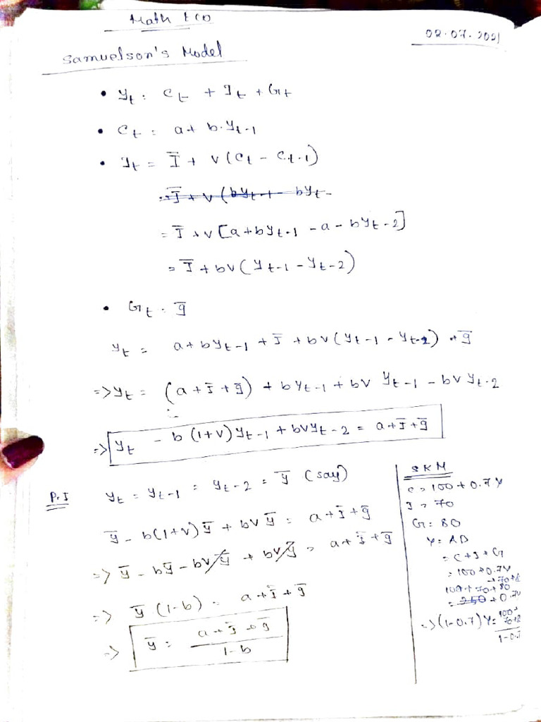 Modelo de Samuelson para Estabilidad Económica | PDF