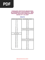 Gabarito Prova IBGE 2023 - Agente de Pesquisa | PDF