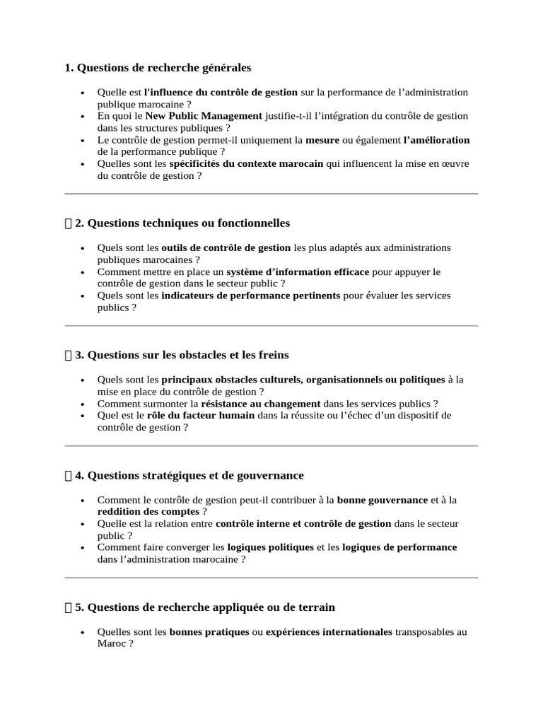 Contrôle de gestion et performance publique au Maroc | PDF ...