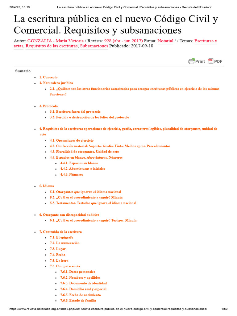 Requisitos de la Escritura Pública Notarial | PDF | Derecho Civil ...