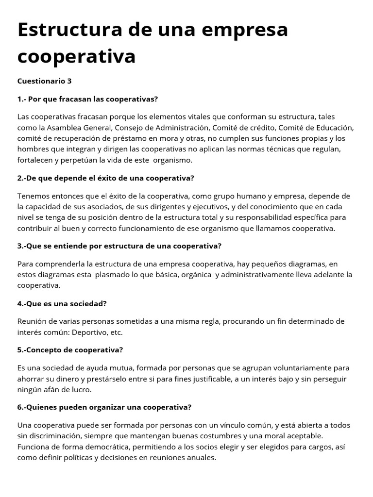 Estructura de una empresa cooperativa_20250429_090004_0000 | PDF ...