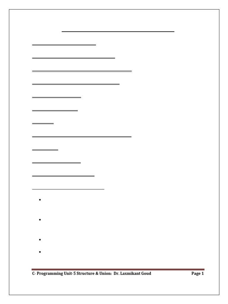 C Programming: Structs, Unions, Enums | PDF | Software Development ...