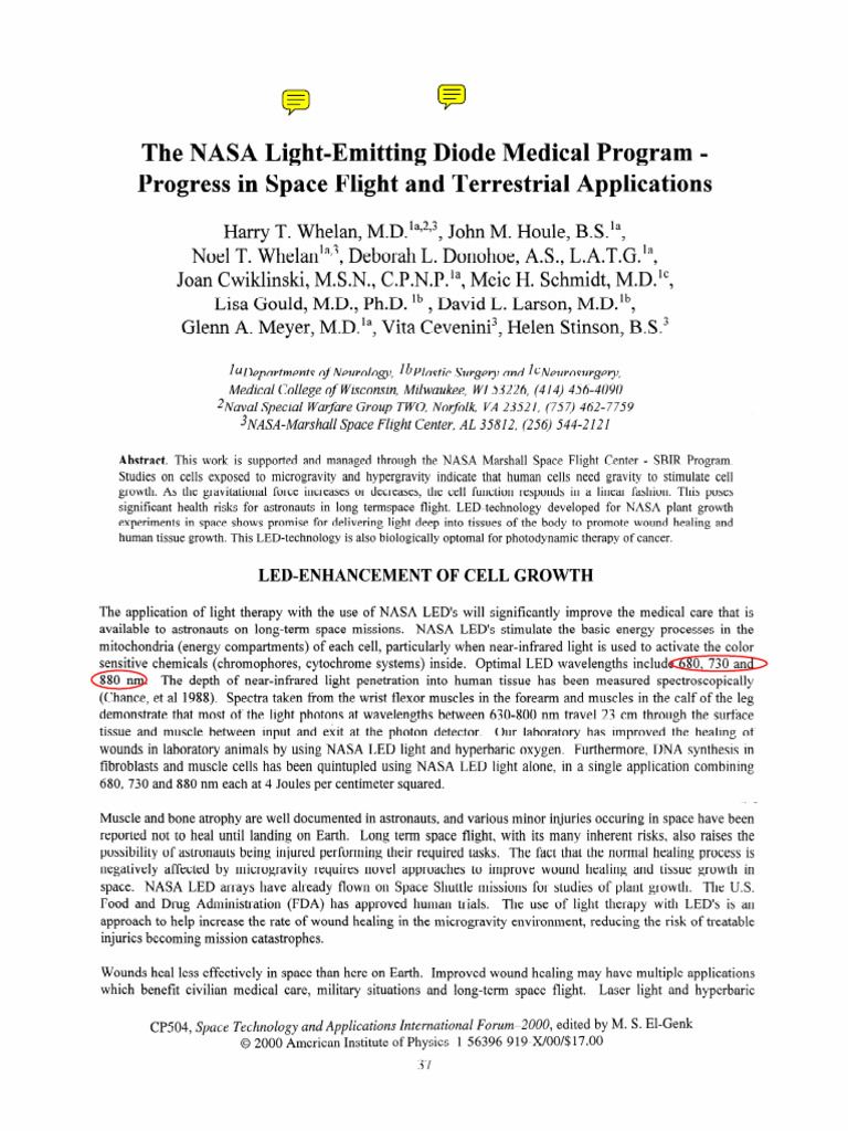 NASA LED Technology for Healing in Space | PDF | Light Emitting Diode ...