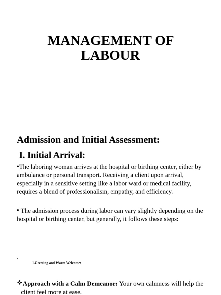 Management of Labour - pptx1 | PDF | Childbirth | Intravenous Therapy
