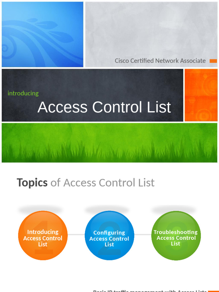 Access Control List Guide for CCNA | PDF | Internet Protocols | Router ...