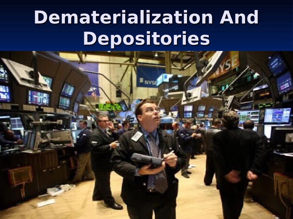 Dematerialization and Depository Basics | PDF | Securities (Finance ...