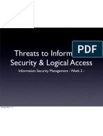 Threats To Information Security & Logical Access