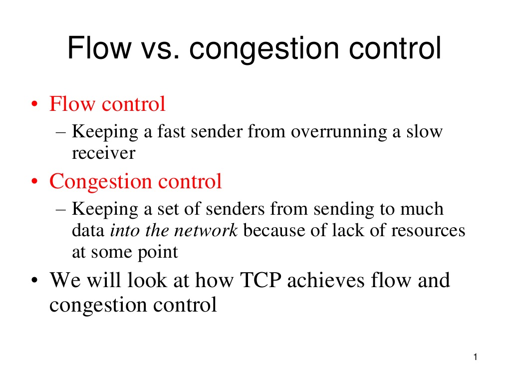 TCP Flow and Congestion Control Explained | PDF | Network Congestion ...