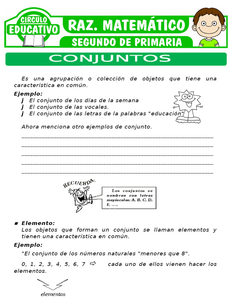 Conjuntos para Segundo de Primaria | PDF