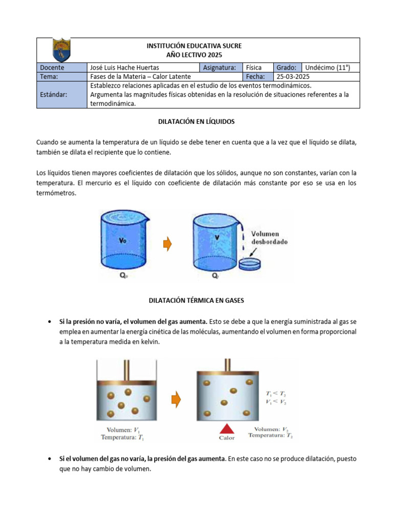 11 Fases de La Materia 25032025 | PDF | Calor latente | Fase (materia)