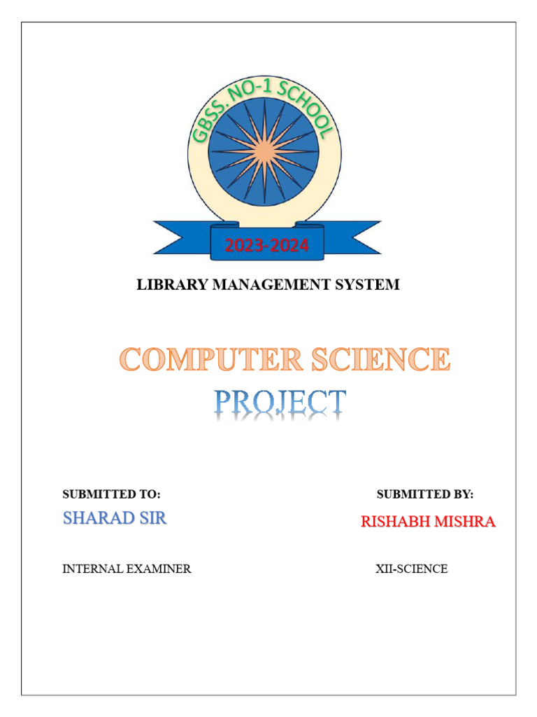 Library Management System Project Report | PDF | Databases | Sql