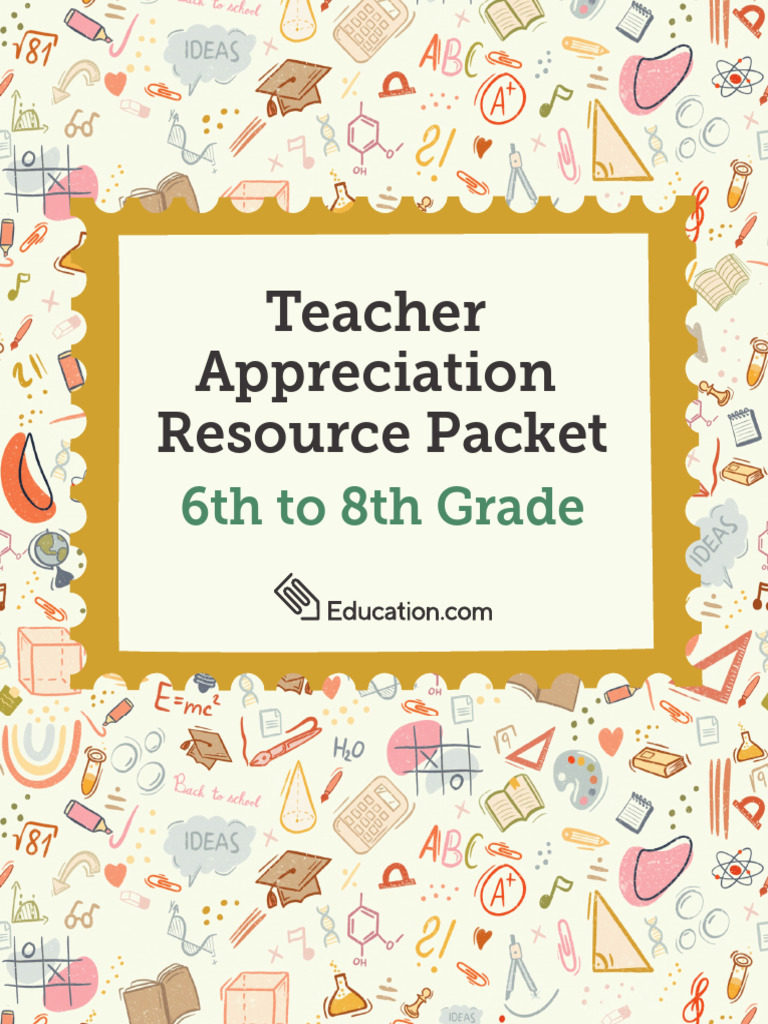 Teacher Appreciation Resource Packet 6th To 8th | PDF | Podcast ...