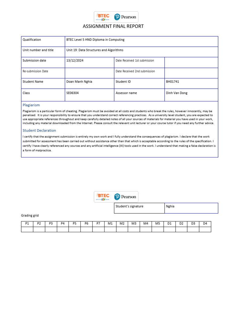 ASM_FINAL_DOANMANHNGHIA_BH01741 | PDF | Queue (Abstract Data Type ...