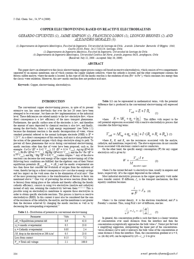 Copper Electrowinning Based On Reactive Electrodialysis 1dsmf0nwe6 ...