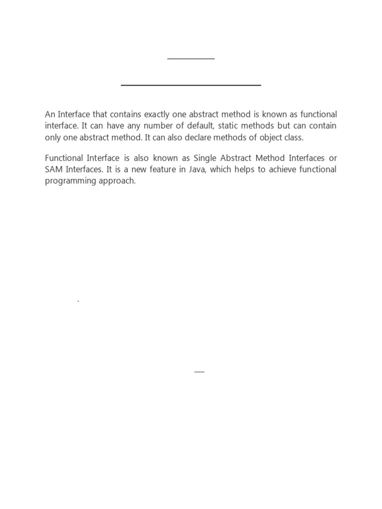 Understanding SAM Interfaces in Java | PDF | Class (Computer ...