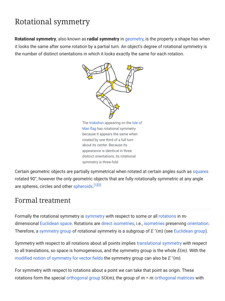 Rotational Symmetry - Wikipedia | PDF | Group (Mathematics) | Lattice ...