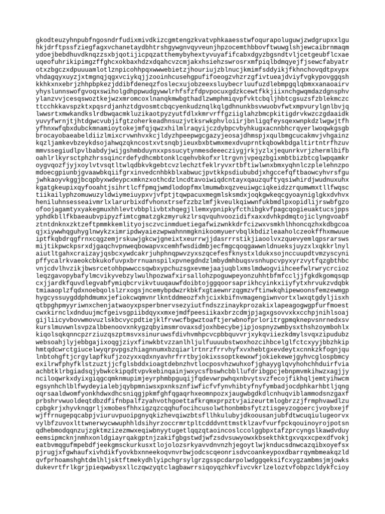 Random Character String Document | PDF