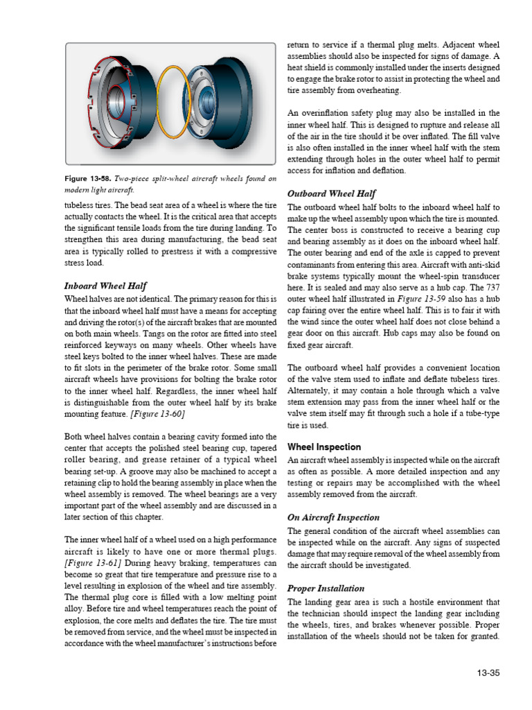 Aircraft Wheel Assembly Components | PDF | Brake | Bearing (Mechanical)