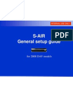 S-Air General Setup Guide: For 2008 DAV Models