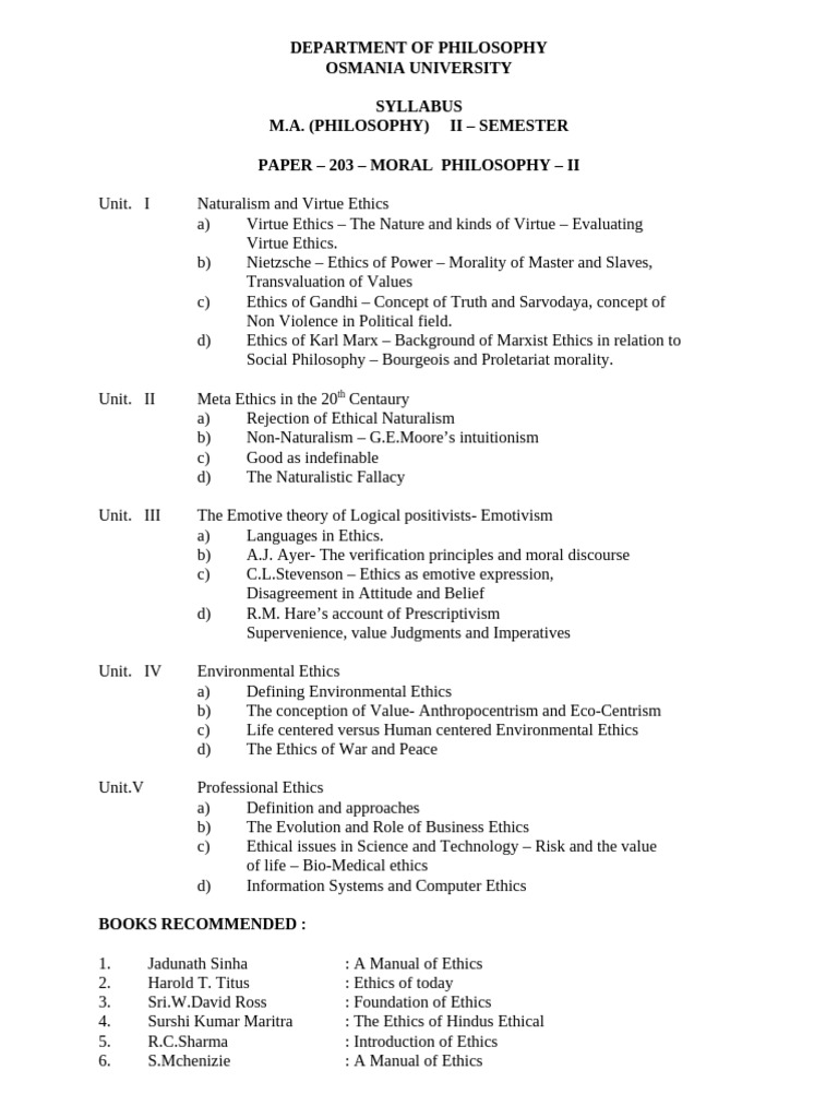 II - Sem - 203 - Moral Phil | PDF | Philosophical Theories